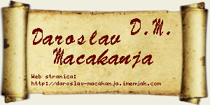 Daroslav Macakanja vizit kartica